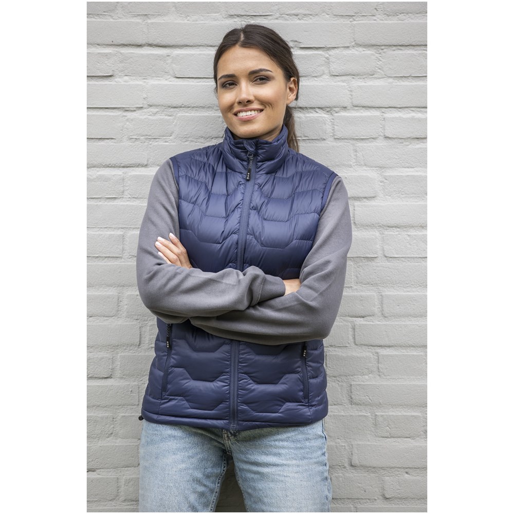 Bodywarmer duvet isotherme Epidote recyclé certifié GRS pour femme Gris storm