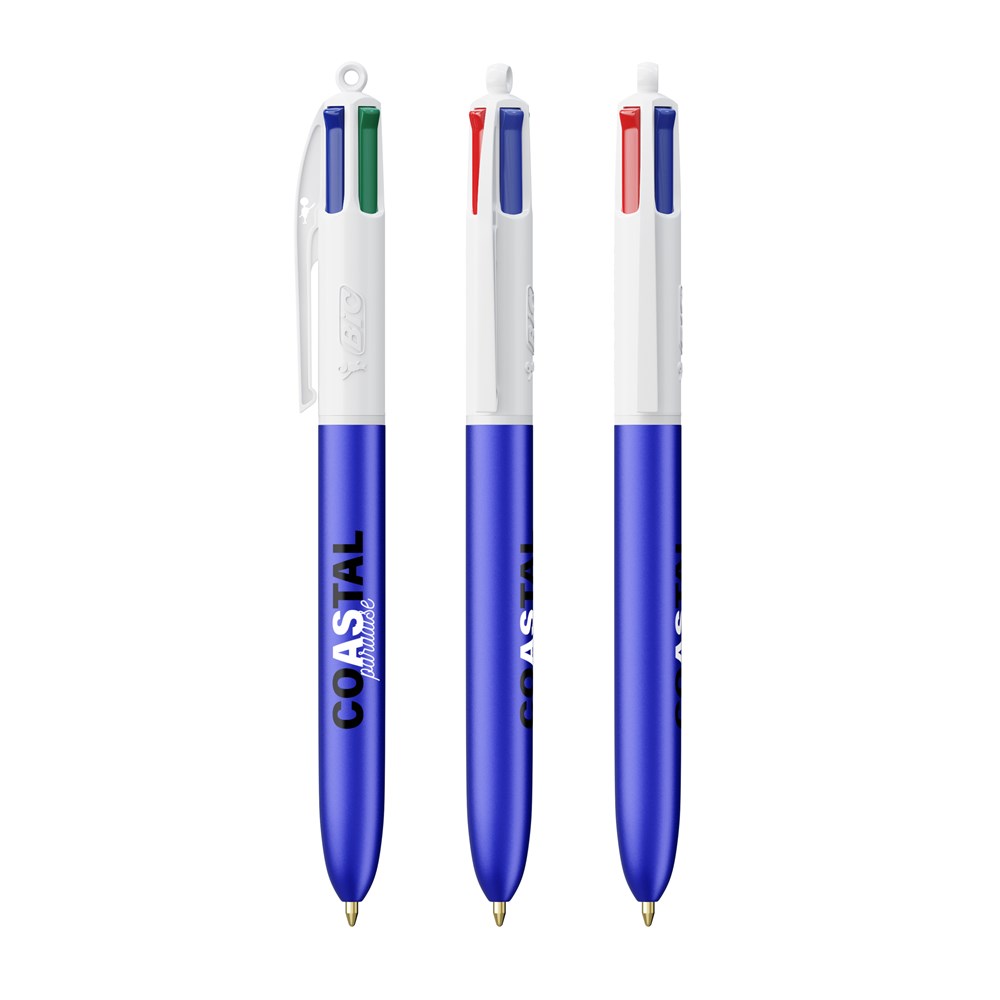 BIC® 4 Colours Glacé with Lanyard Blau Glacé / Weiss