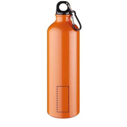 Oregon 770 ml Aluminium Trinkflasche mit Karabinerhaken orange