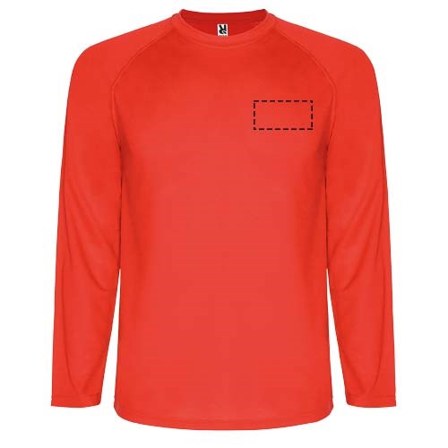 Montecarlo Langarm-Sport-Shirt für Kinder rot