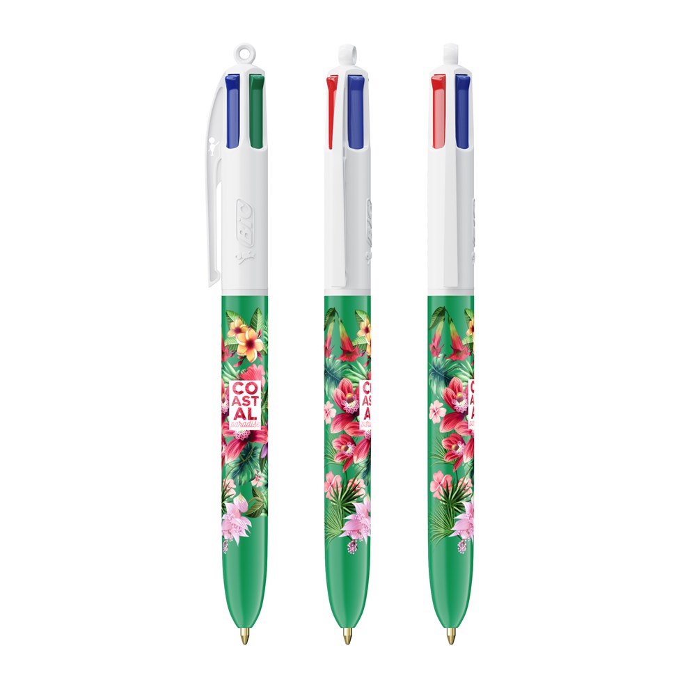 BIC® 4 Colours® Kugelschreiber weiss/grün