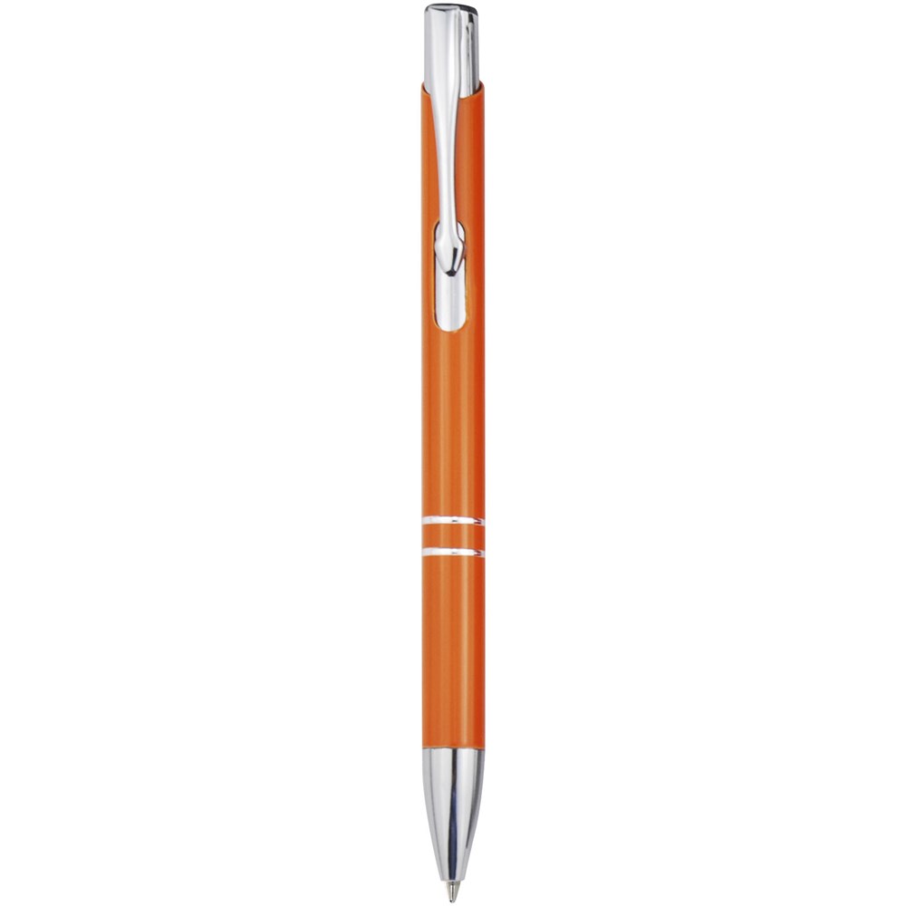 Stylo bille rétractable en aluminium Moneta (encre bleue) Orange