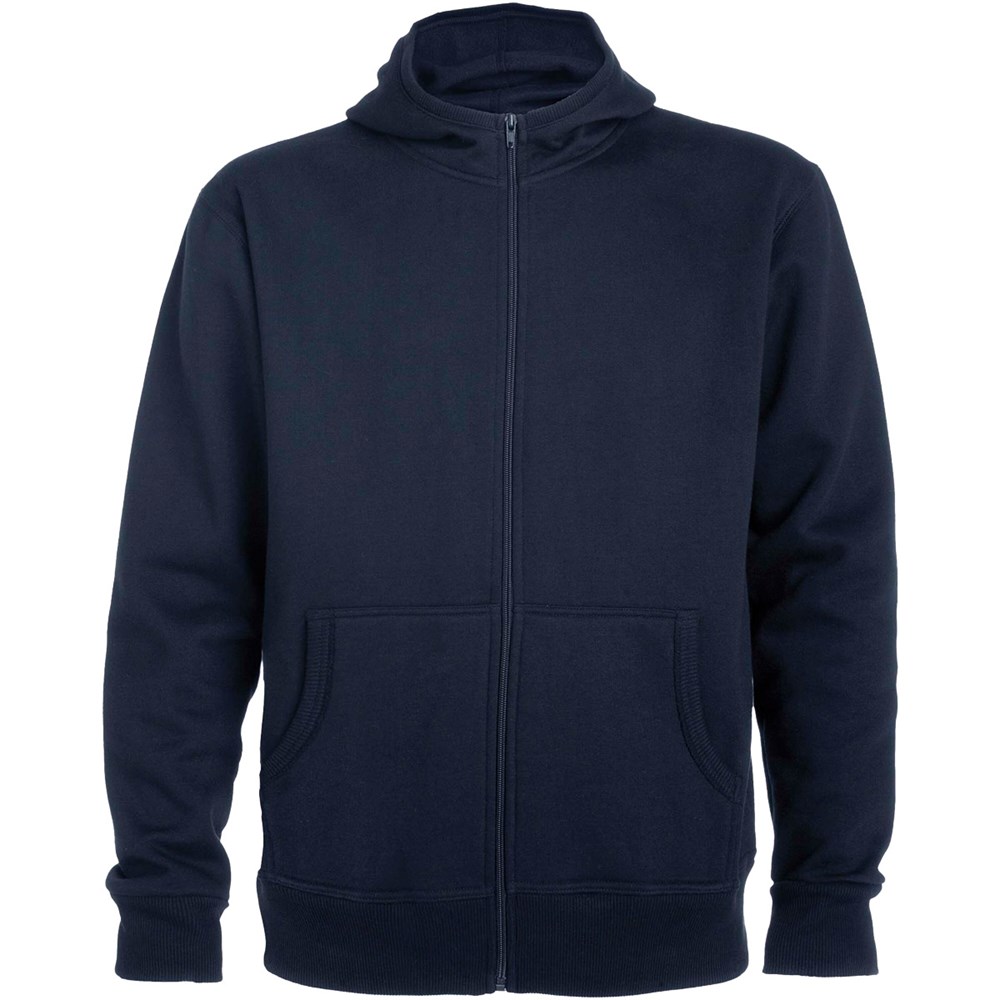 Hochwertige Kapuzen-Sweatjacke – ideal als personalisiertes Kundengeschenk mit Logo-Aufdruck. navy