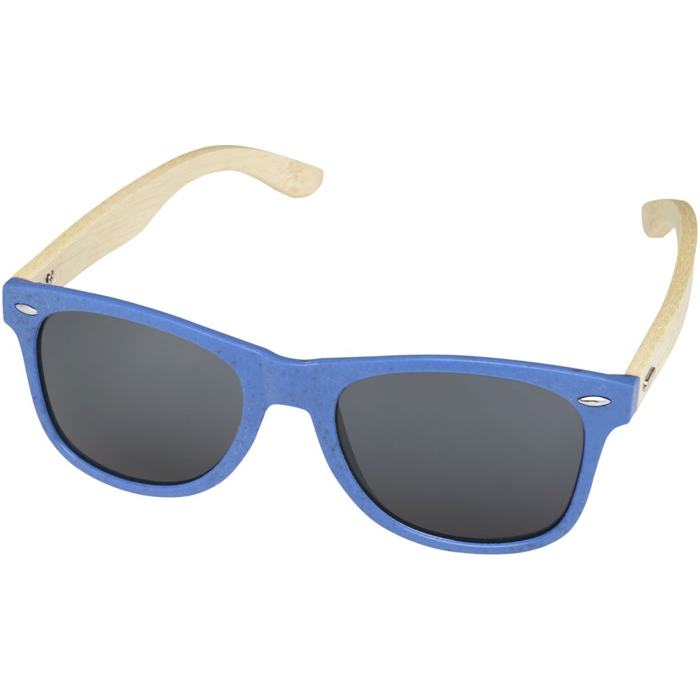 Lunettes de soleil Sun Ray en bambou Bleu process