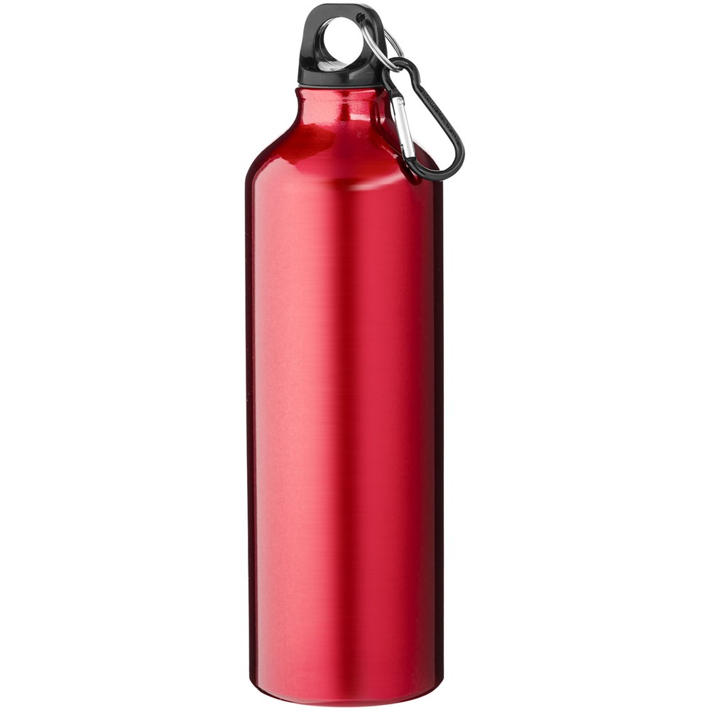 Oregon 770 ml Aluminium Trinkflasche mit Karabinerhaken rot