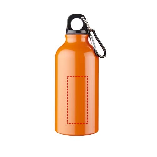 Oregon 400 ml Aluminium Trinkflasche mit Karabinerhaken orange