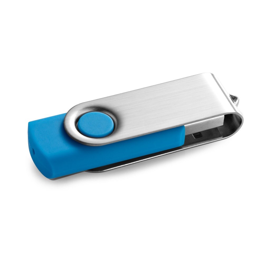 CLAUDIUS 4GB USB-Stick 4 GB mit Metallclip hellblau