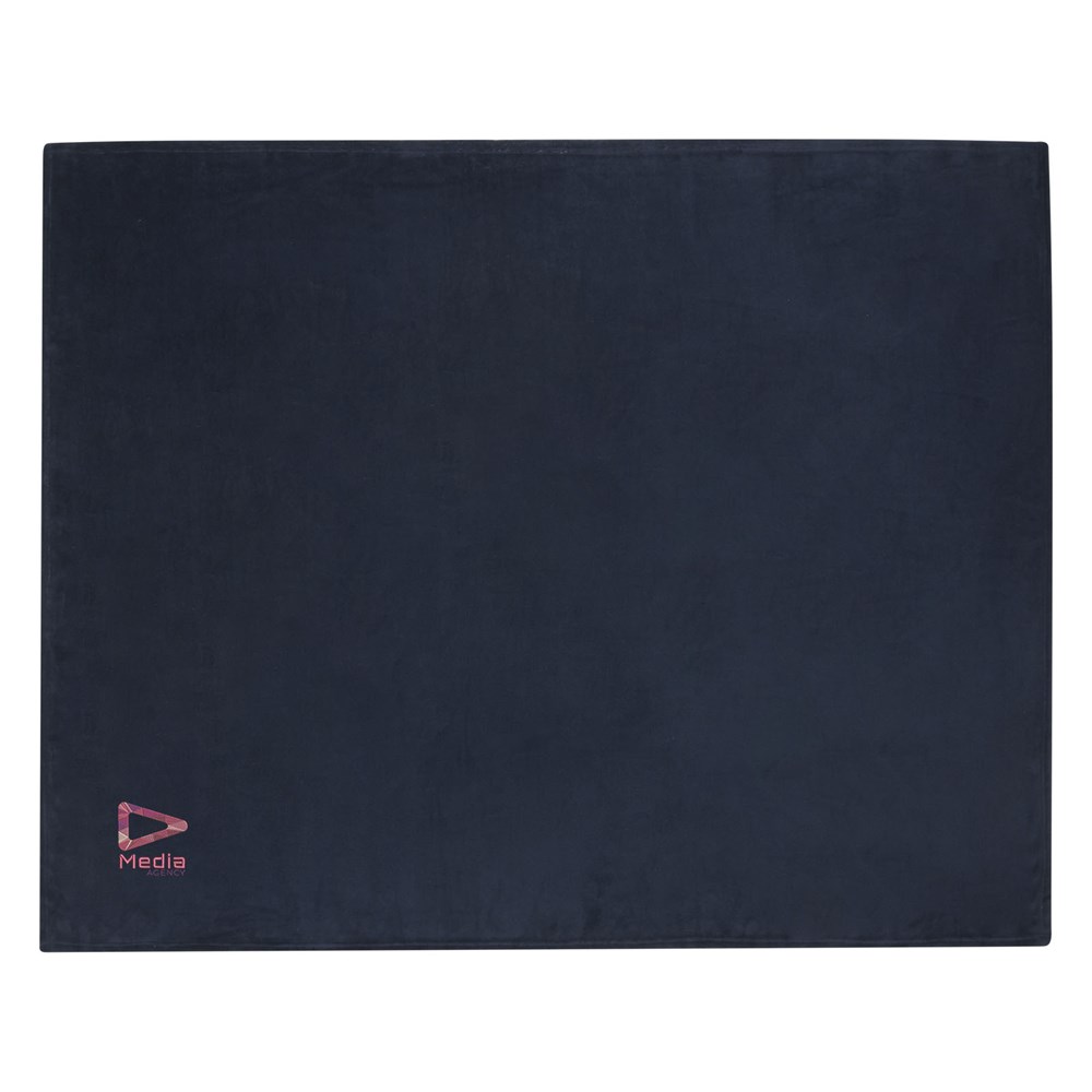 Couverture Lily en polaire molletonnée RPET certifiée GRS bleu foncé