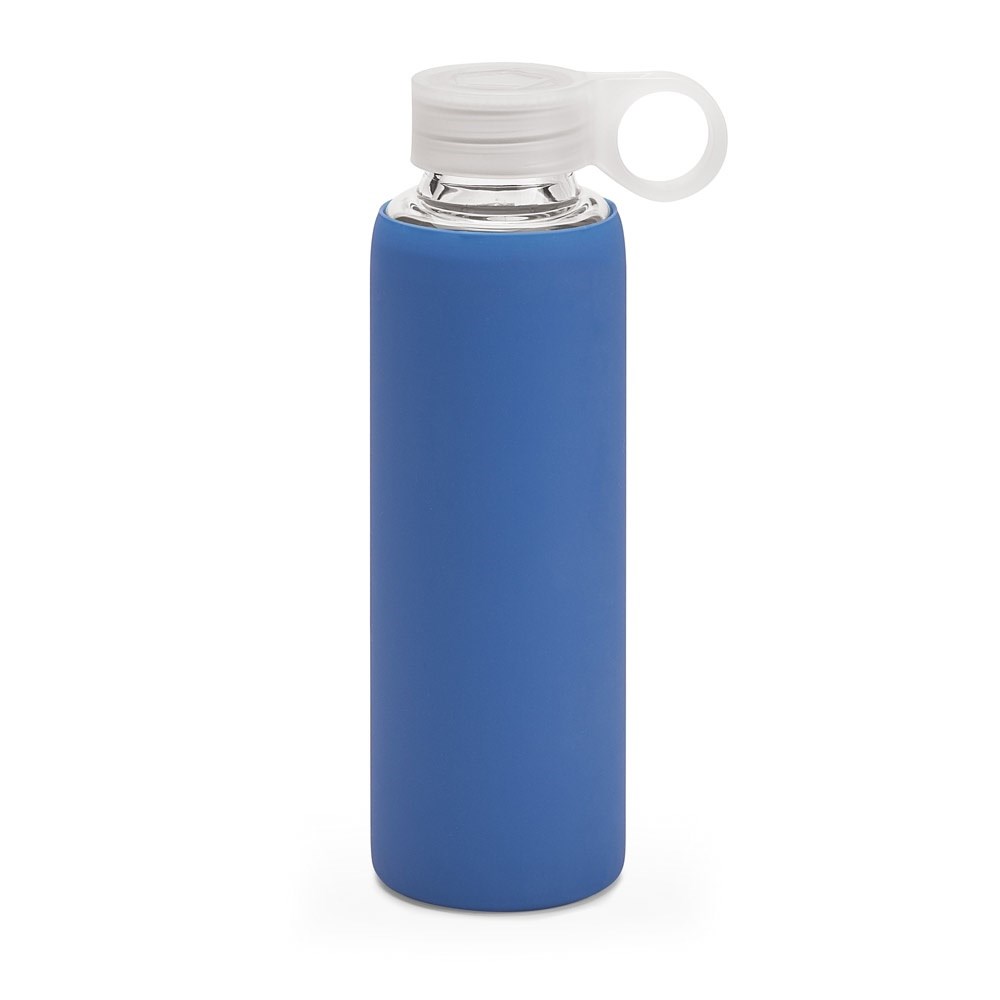 DHABI Bouteille de sport en verre borosilicate 380 ml bleu