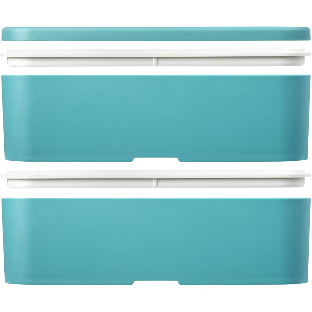 MIYO Renew Doppel-Lunchbox riffblau, riffblau, weiss