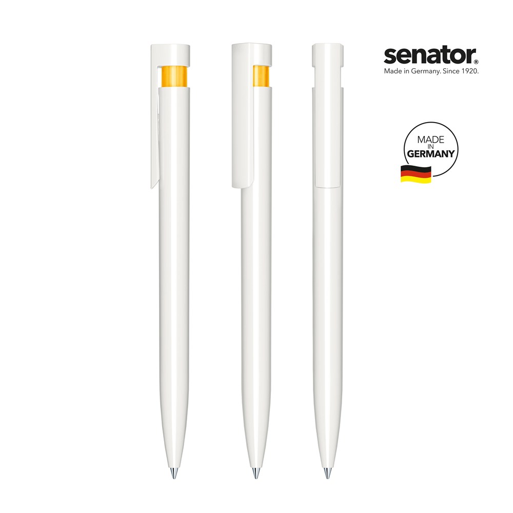 senator® Liberty Polished Basic  Druckkugelschreiber weiss/gelb 7408