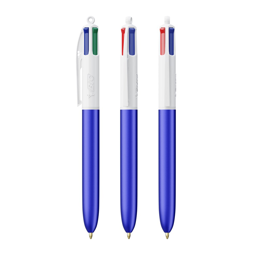 BIC® 4 Colours Glacé with Lanyard Blau Glacé / Weiss