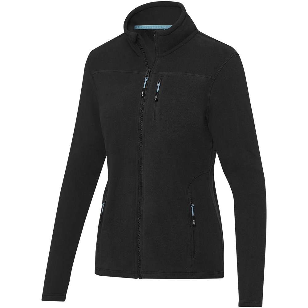 Veste Amber pour femme en polaire entièrement zippée recyclée GRS Noir