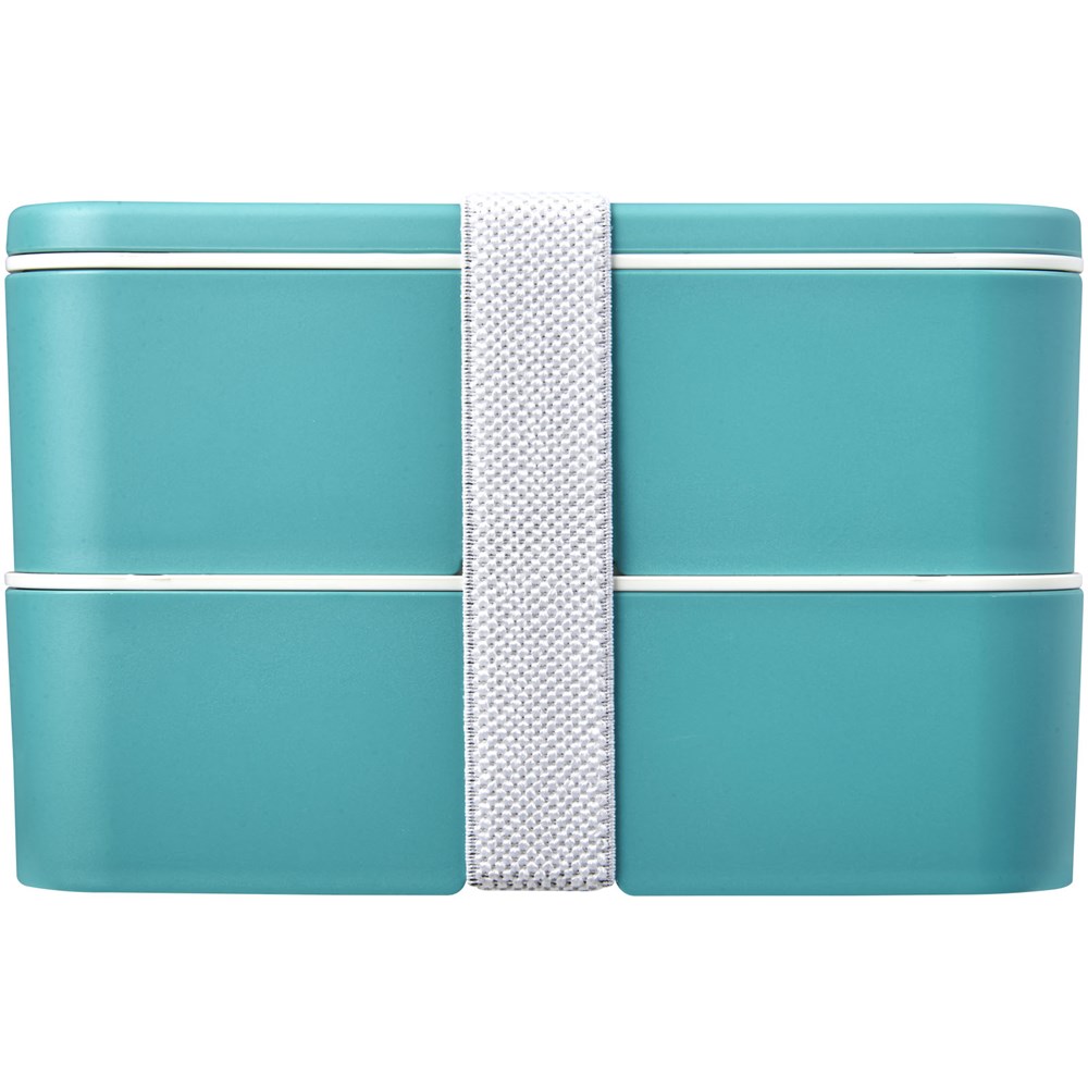 MIYO Renew Doppel-Lunchbox riffblau, riffblau, weiss