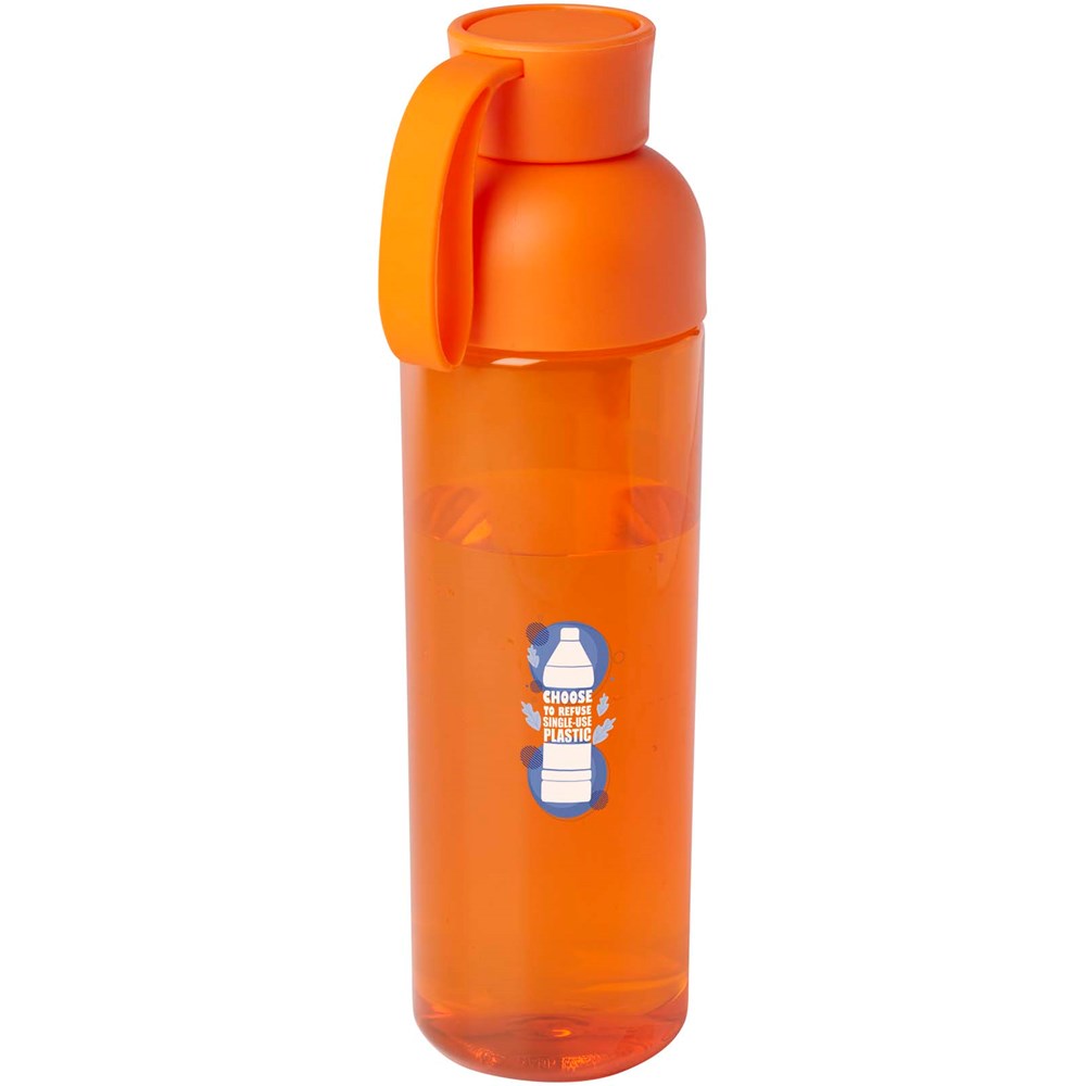 Bouteille d’eau Illuminate de 600 ml en rPET orange