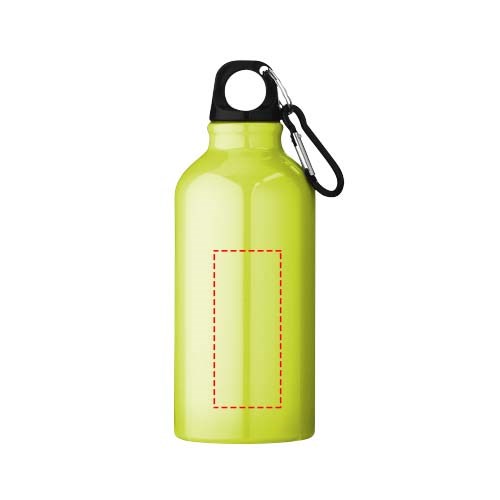 Oregon 400 ml Aluminium Trinkflasche mit Karabinerhaken neongelb