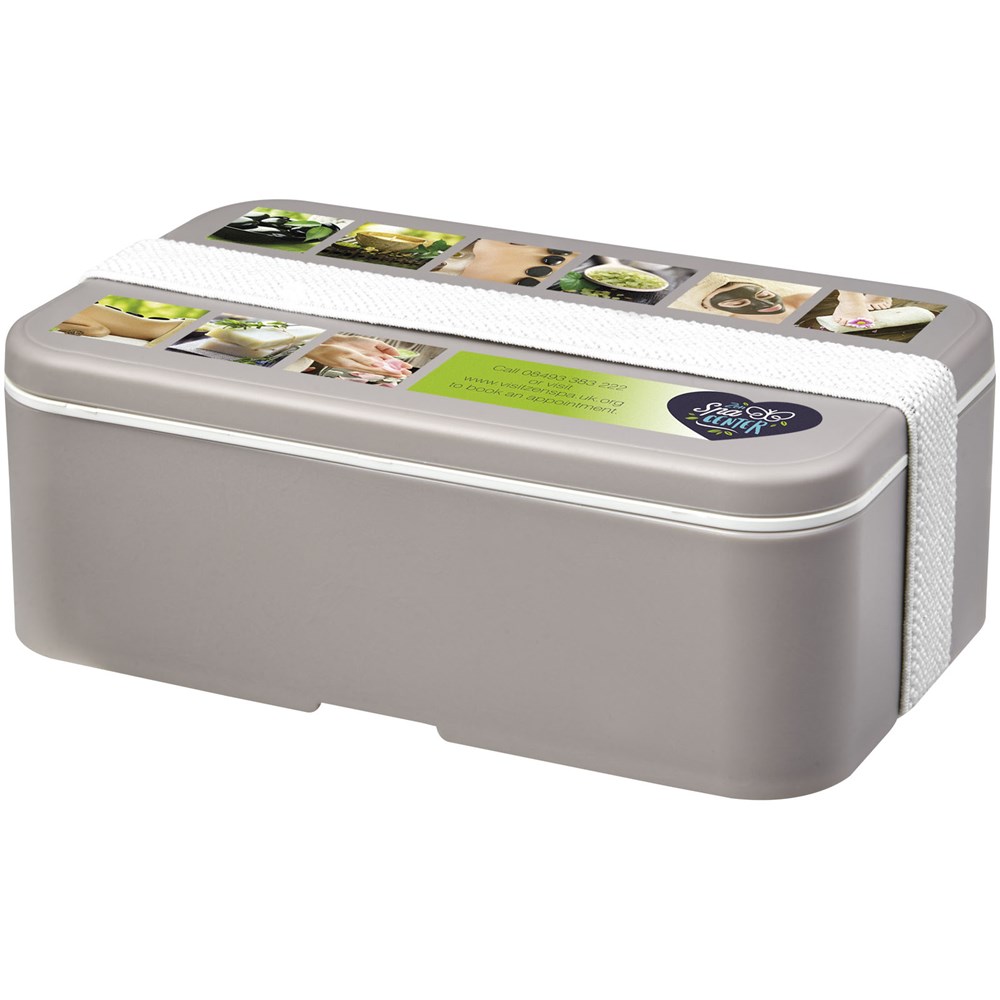 MIYO Renew Lunchbox kieselgrau, weiss