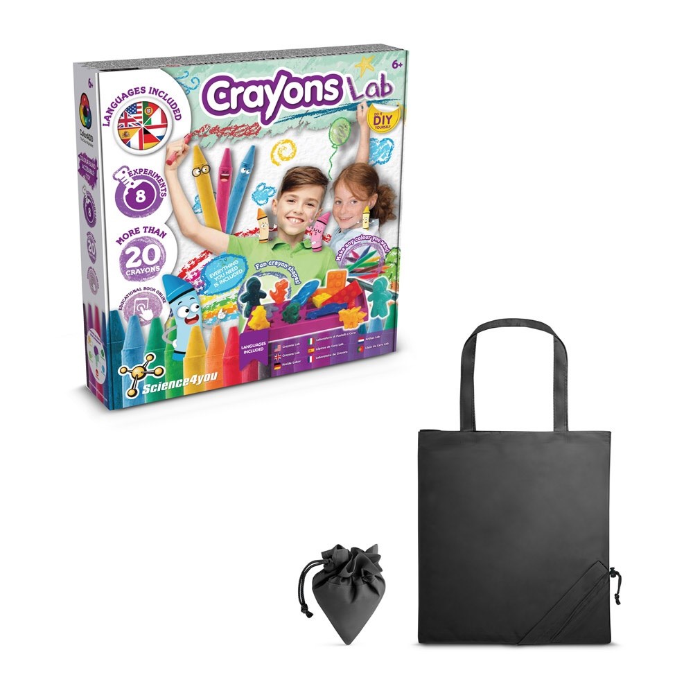 Crayon Factory Kit II Lernspiel lieferung inklusive einer faltbaren geschenktasche aus 190T schwarz