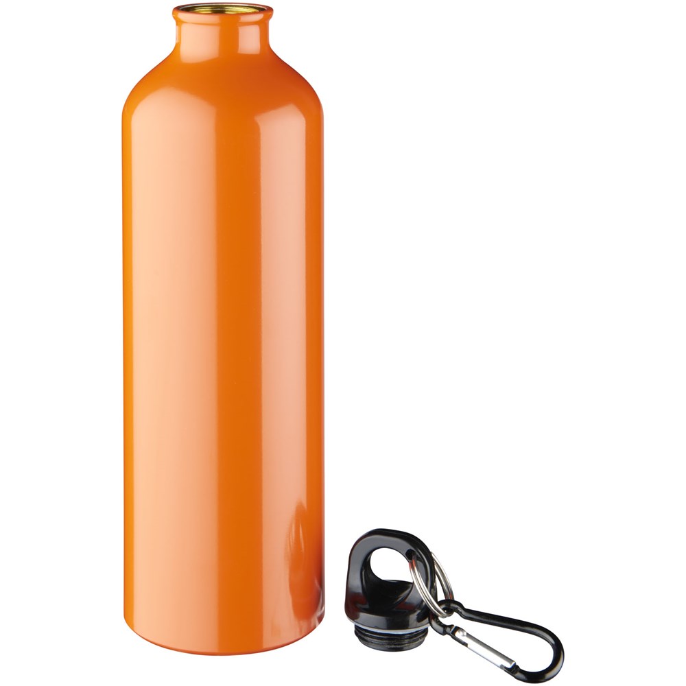 Oregon 770 ml Aluminium Trinkflasche mit Karabinerhaken orange