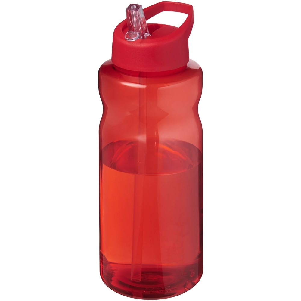 Bouteille de sport H2O Active® Eco Big Base de 1 litre avec couvercle à bec verseur Rouge, Rouge