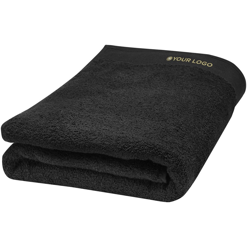 Serviette en coton 550 g/m² 70x140 cm Ellie Noir