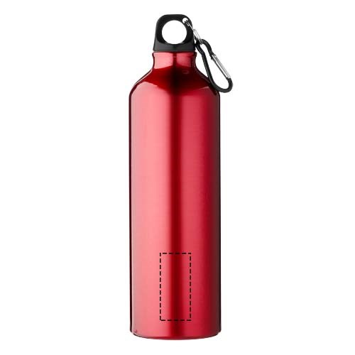 Bouteille d'eau Oregon de 770 ml en aluminium recyclé certifié RCS avec mousqueton rouge