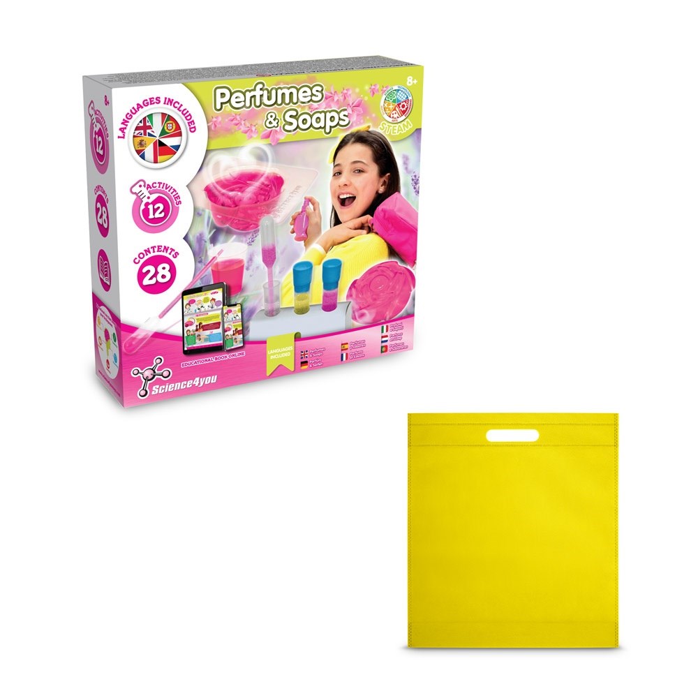 Perfume & Soap Factory Kit IV Jeu éducatif livré avec un sac cadeau en non-tissé (80 g/m²) jaune