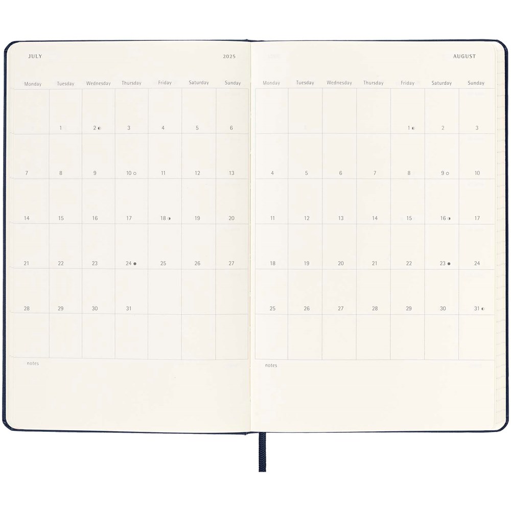 Moleskine Hardcover 12 Monate Wochenkalender L schwarz