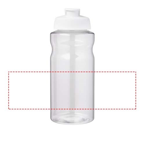 Bouteille de sport H2O Active® Base Pure de 1 L à couvercle rabattable blanc