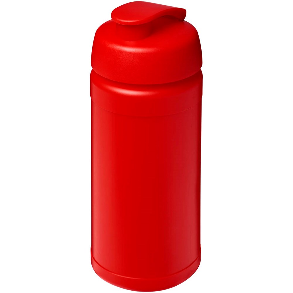 Bouteille de sport Baseline Rise de 500 ml recyclée avec couvercle rabattable Rouge, Rouge