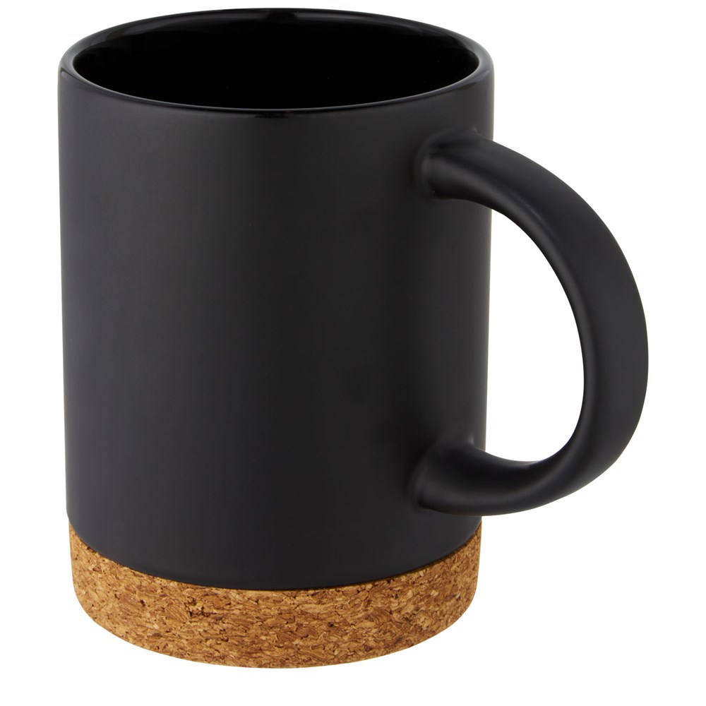 Tasse Neiva de 425 ml en céramique avec base en liège noir