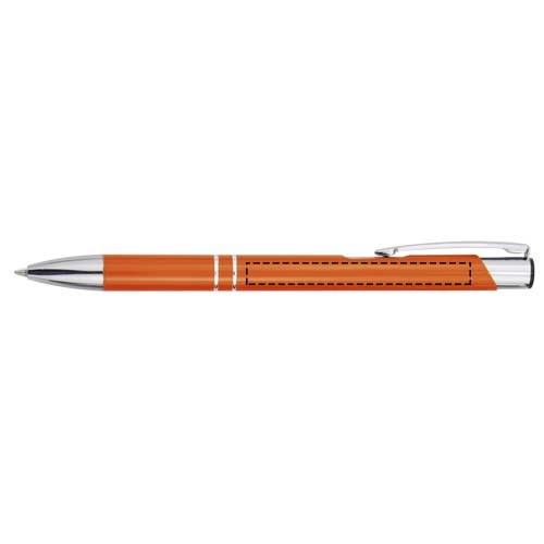 Stylo bille rétractable en aluminium Moneta (encre bleue) Orange