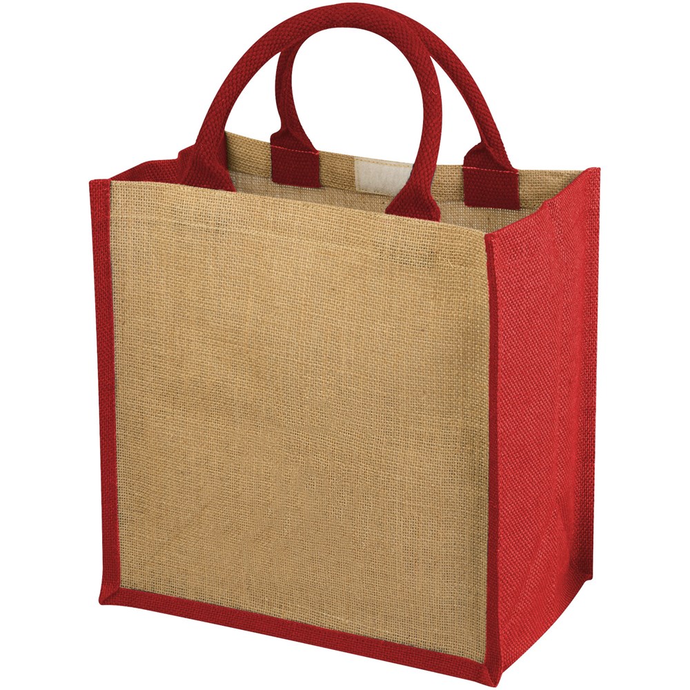 Chennai Jute Tragetasche 16L natur, rot