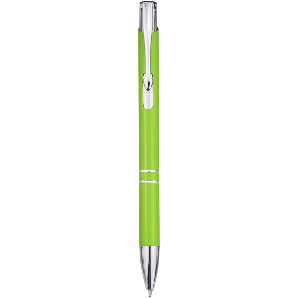 Stylo bille rétractable en aluminium Moneta (encre bleue) Citron vert