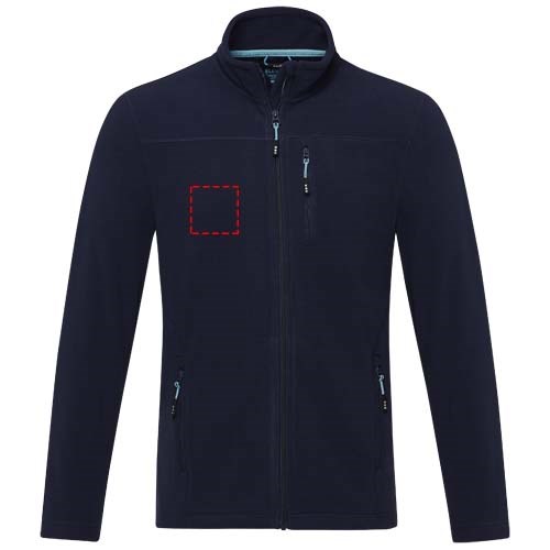 Veste Amber pour homme en polaire recyclée GRS entièrement zippée Marine