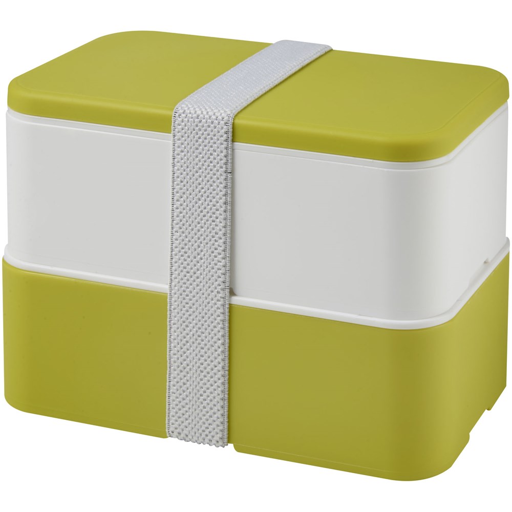 MIYO Doppel-Lunchbox limone, weiss, weiss