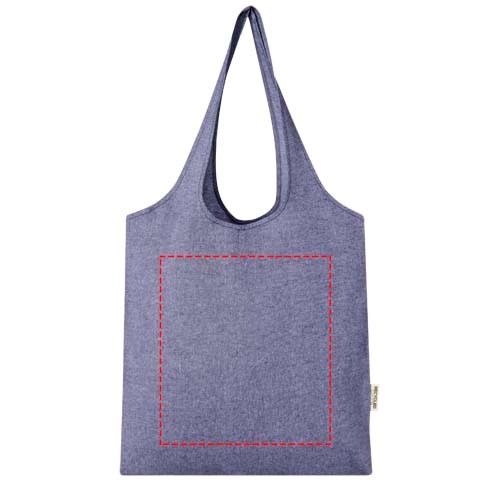 Pheebs 150 g/m² recycelte Tragetasche 7L heather blau