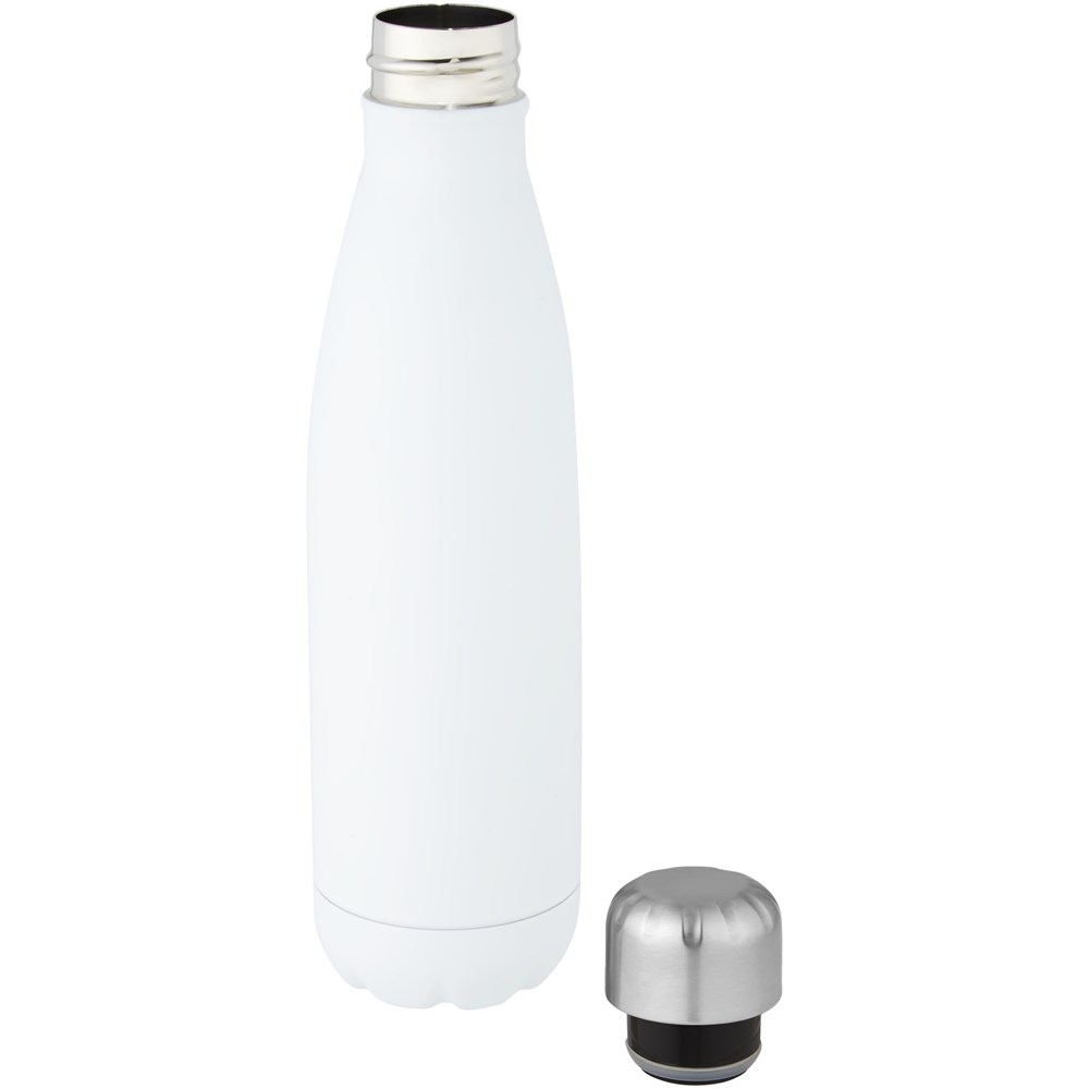 Bouteille isotherme sous vide Cove de 500 ml en cuivre et acier inoxydable recyclé certifié RCS  blanc