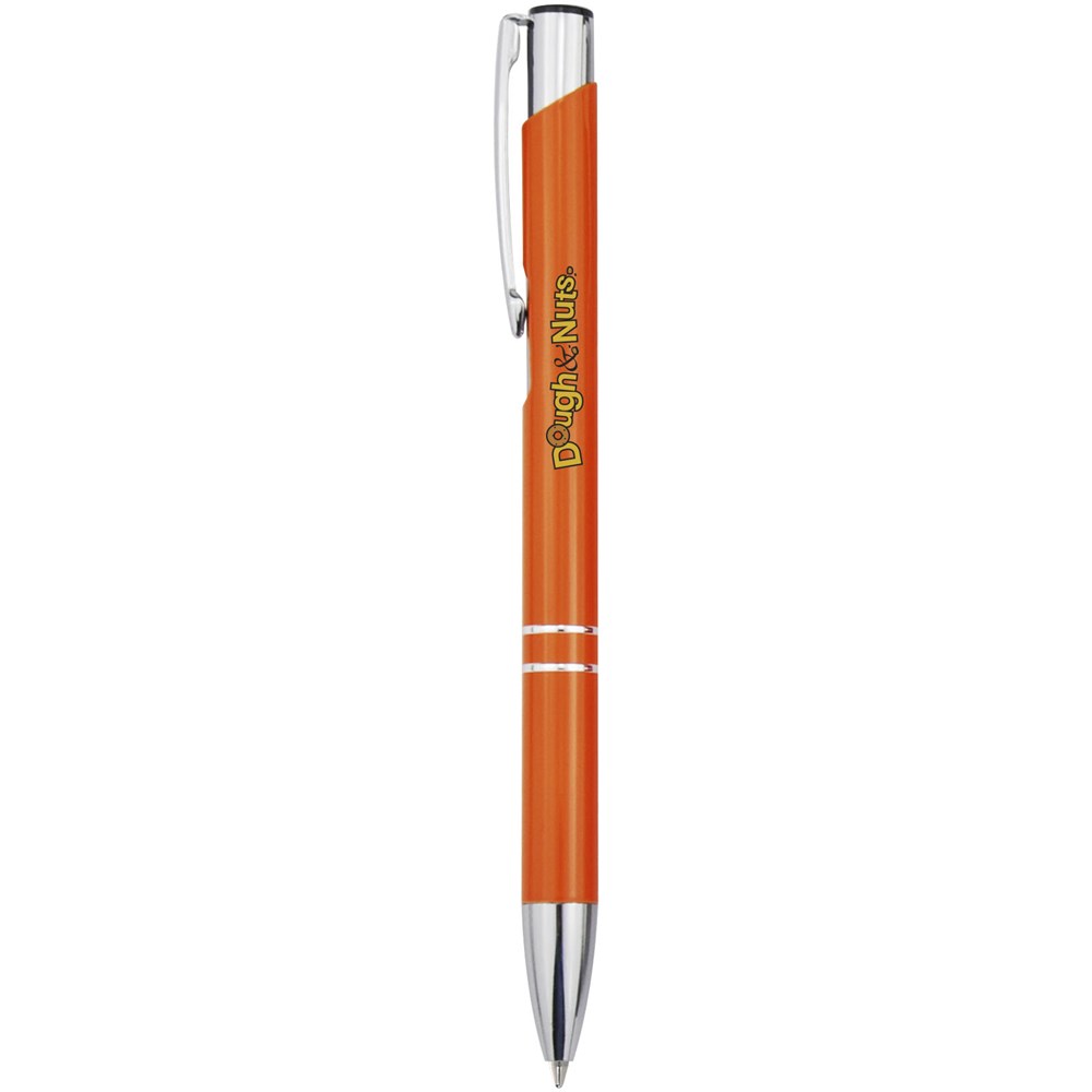 Stylo bille rétractable en aluminium Moneta (encre bleue) Orange