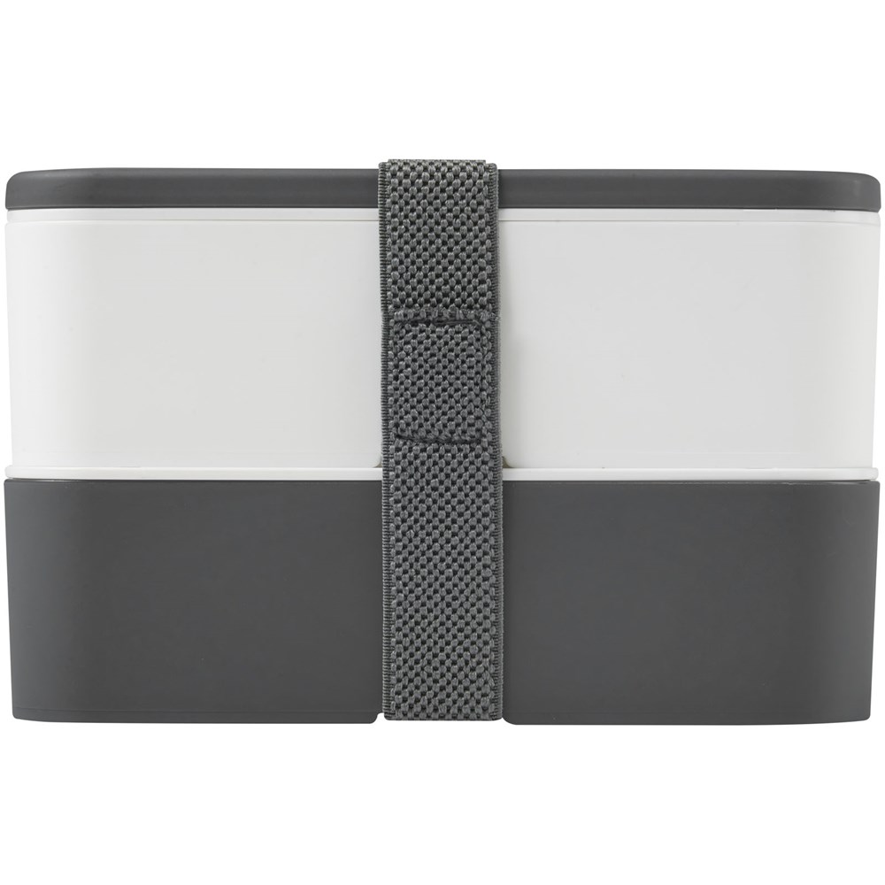 MIYO Doppel-Lunchbox grau, weiss, grau