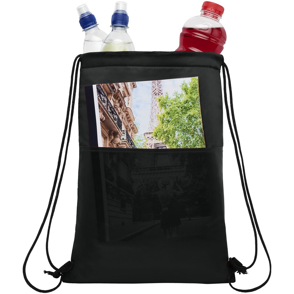 Sac isotherme Oriole avec cordon et capacité de 12 canettes 5L noir