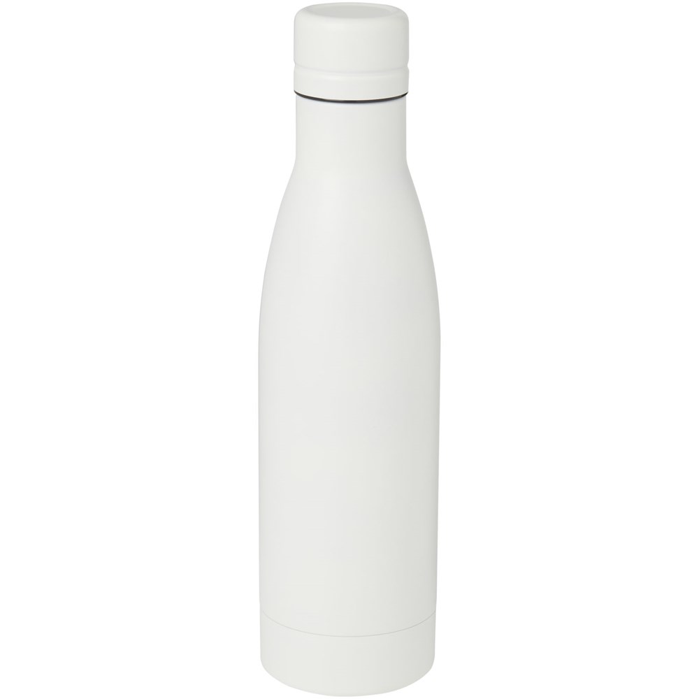 Bouteille isotherme Vasa en acier inoxydable recyclé certifié RCS de 500 ml avec isolation par le vide et couche de cuivre blanc