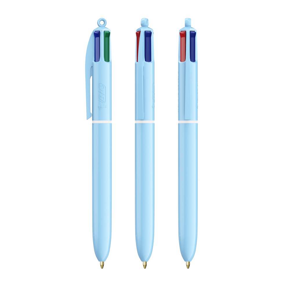 BIC® 4 Colours® Pastel + Lanyard Pastellblau