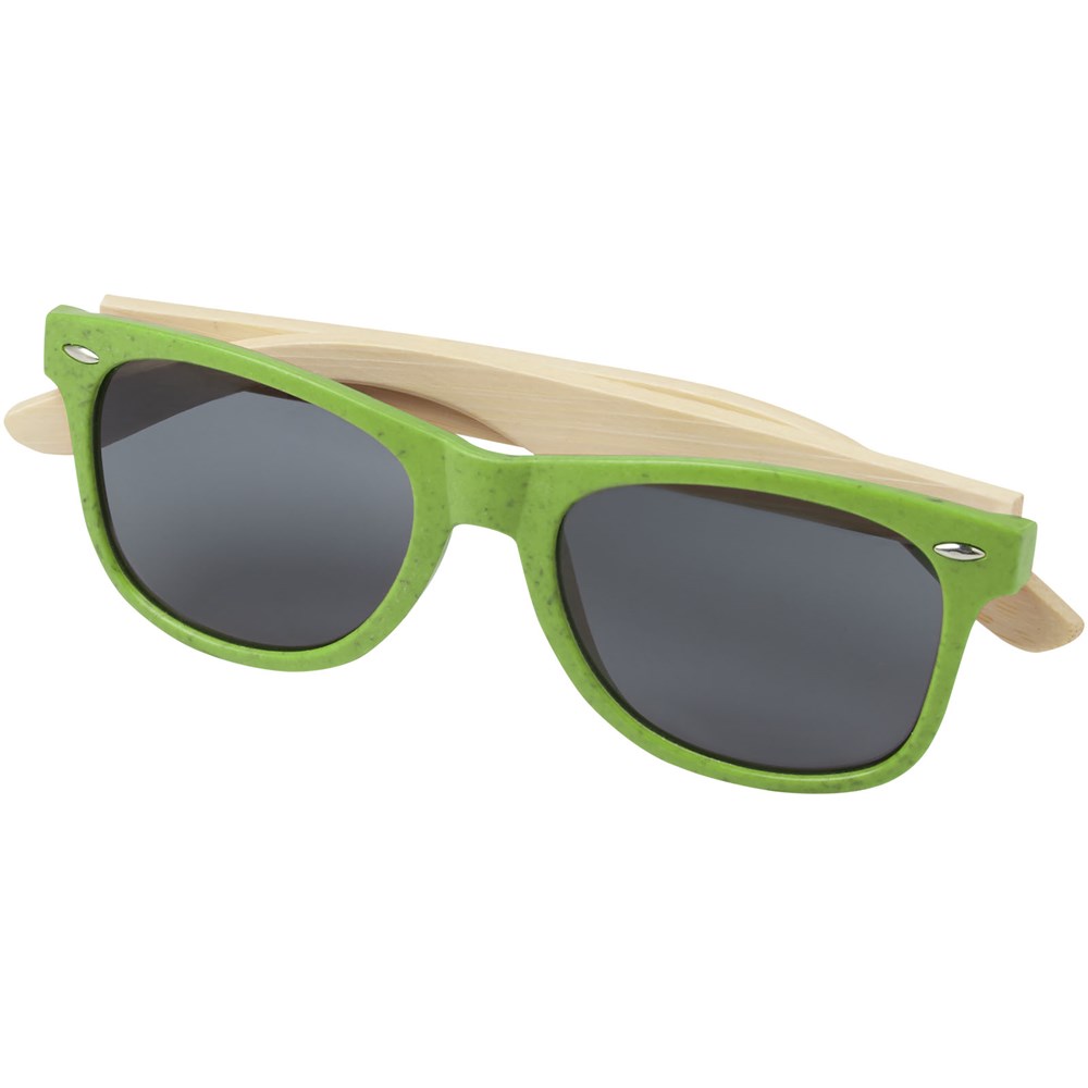 Lunettes de soleil Sun Ray en bambou Citron vert