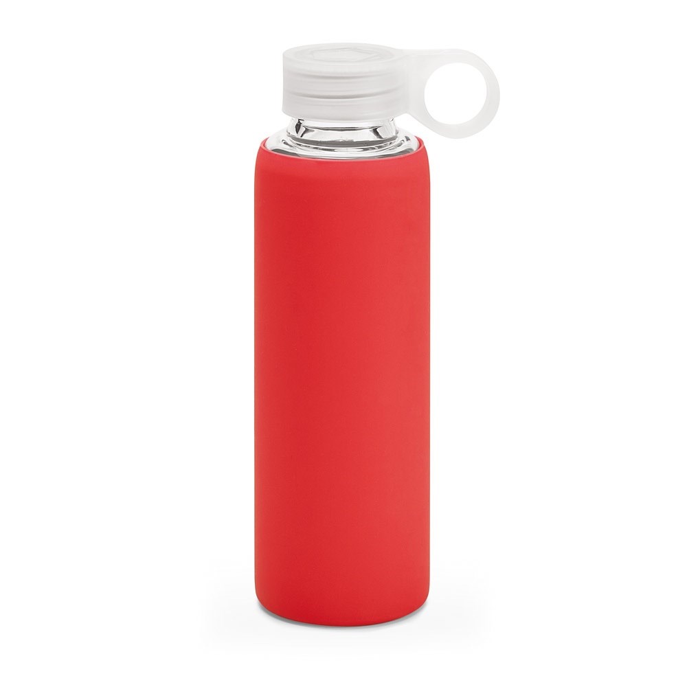 DHABI Bouteille de sport en verre borosilicate 380 ml rouge