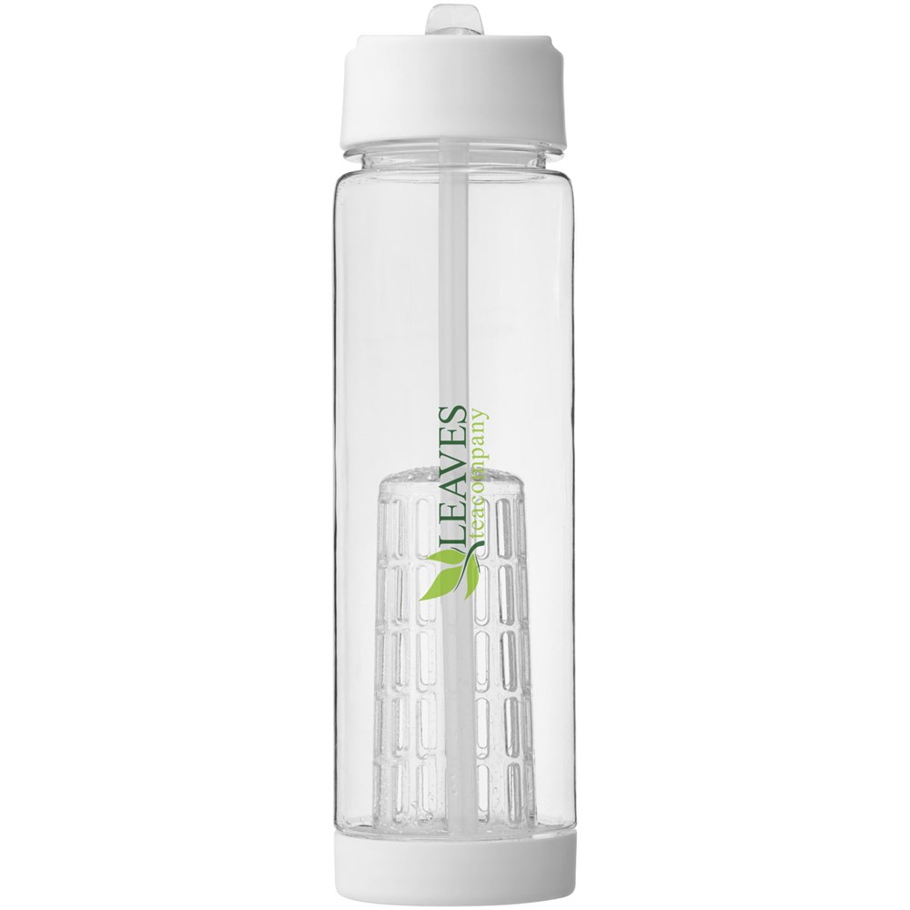 Tutti frutti 740 ml Tritan™ Sportflasche mit Infuser transparent, weiss