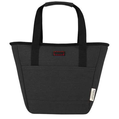 Sac-repas isotherme Joey de 6 L en toile recyclée GRS pour 9 canettes noir