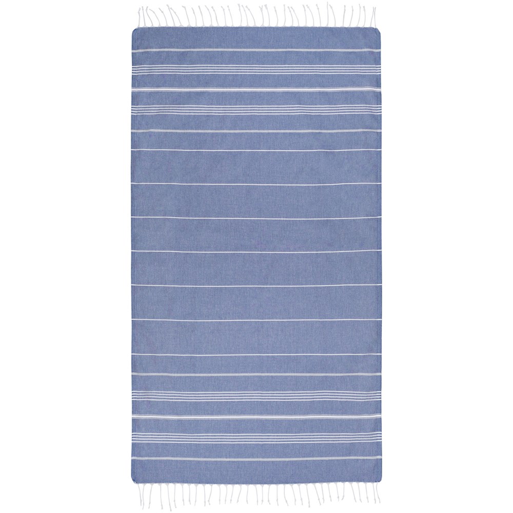 Serviette de hammam Anna en coton 150 g/m² 100 x 180 cm Marine