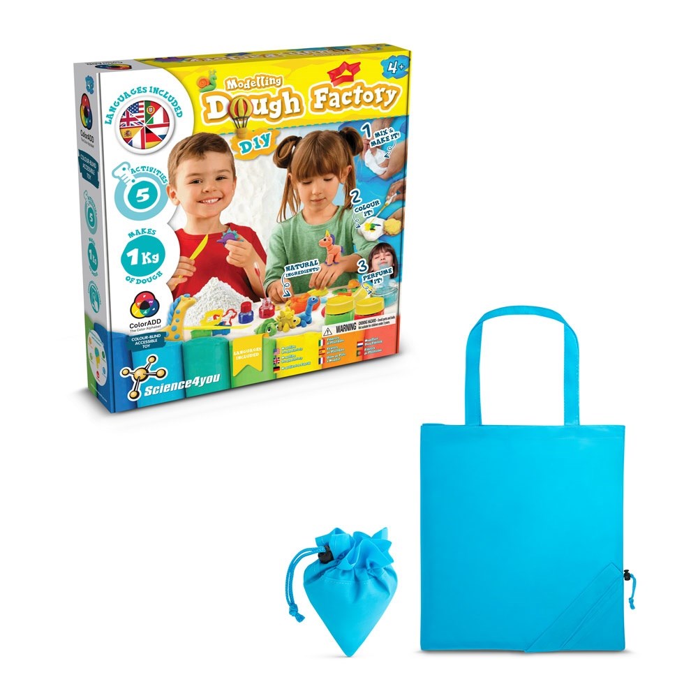 Modeling Dough Factory Kit II Lernspiel lieferung inklusive einer faltbaren geschenktasche aus 190T hellblau