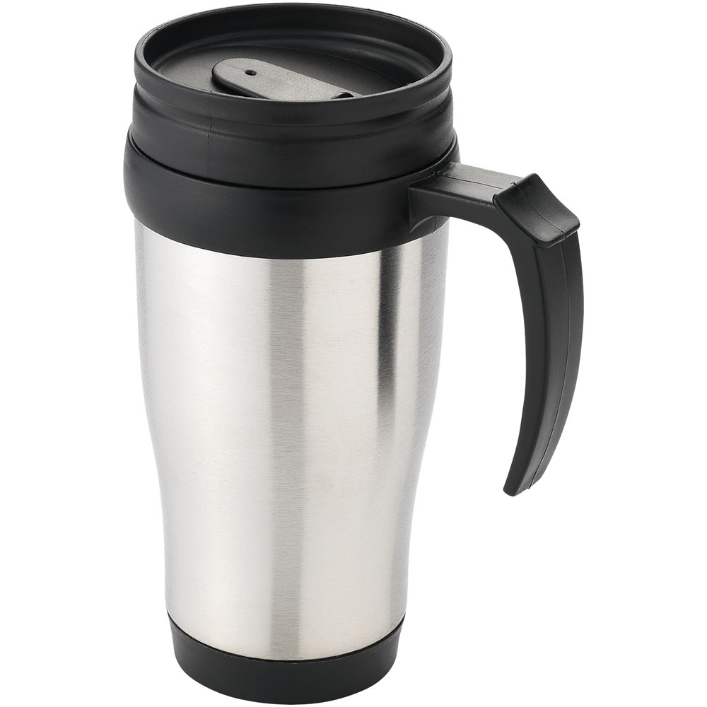 Mug isotherme Sanibel 400ml Argent, Noir